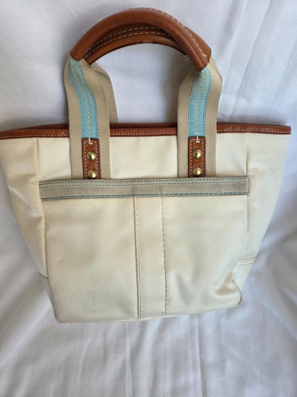 VINTAGE Coach Hamptons satin mini tote bag - Picture 2 of 6